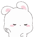 White Rabbit Making Funny Face Sticker