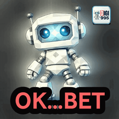 White Robot With Blue Eyes Saying Ok Bet GIF
