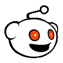 White Robot With Red Eyes And Smile Sticker