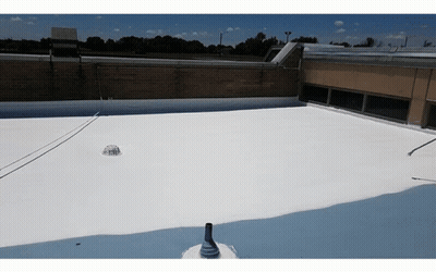 White Roof With Drain Hole GIF