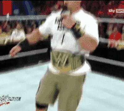 White Shirt Man 1 Dancing Wrestling Ring GIF