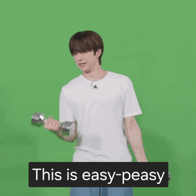 White Shirt Man Lifting Dumbbell This Is Easy-Peasy GIF
