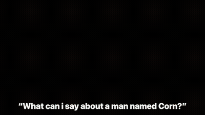 White Shirt Man Talking About Corn GIF