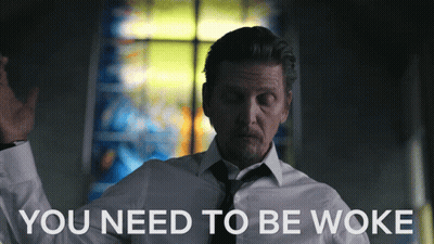 White Shirt Man You Need To Be Woke GIF