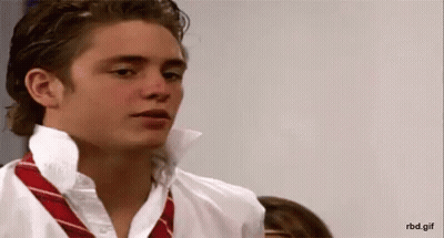 White Shirt Red Tie Man Looking At Camera GIF