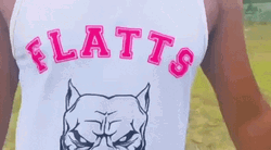White Shirt With Saucy Dawgs GIF