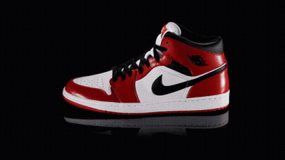 White Shoe With Red Stripe GIF