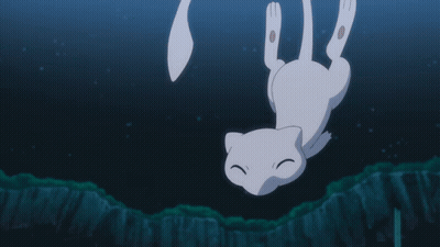 White Smiling Cartoon Cat With Long Tail In Dark GIF