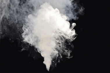 White Smoke Signals In Black Background GIF