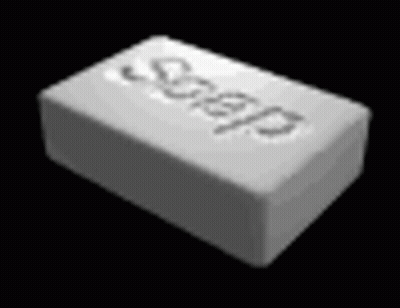 White Soap Bar Saying Soap GIF