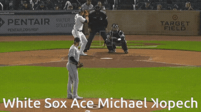 White Sox Ace Michael Hopech Throws A Pitch To A Batter GIF