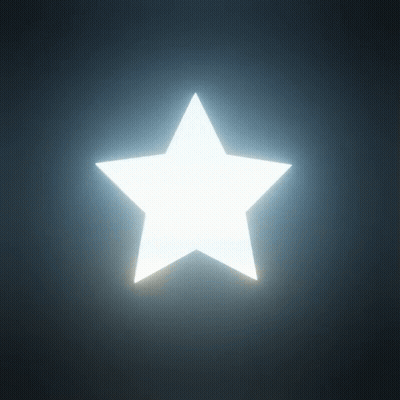 White Star Glowing GIF