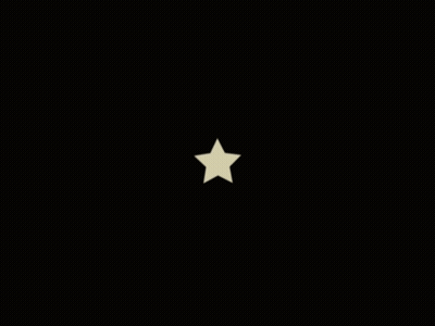 White Star On Black Background With Shadow GIF
