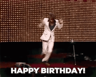 White Suit Man Dancing Happy Birthday GIF