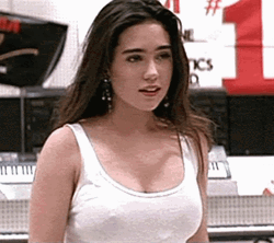 White Tank Top Jennifer Connelly Career Opportunities GIF