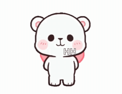 White Teddy Bear Holding Pink Heart Saying I Love You GIF