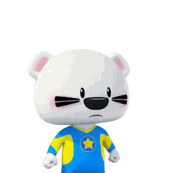 White Teddy Bear In Blue Shirt Says So Sad Sticker
