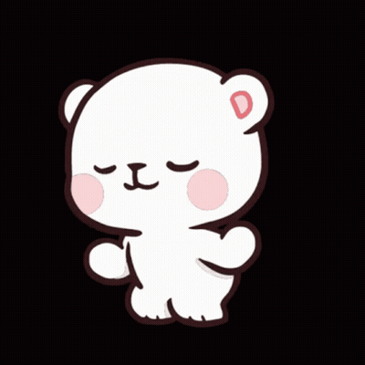 White Teddy Bear With Pink Cheeks GIF