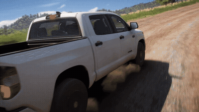 White Truck With Tundra On Side GIF