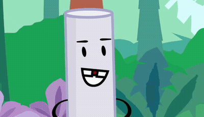 White Tube With Smiling Face And Arms GIF