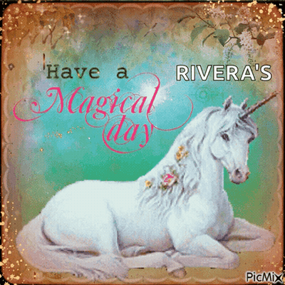 White Unicorn Have A Magical Day GIF