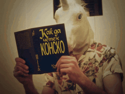 White Unicorn Reading Book