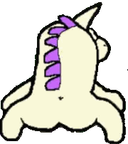 White Unicorn With Purple Mane Sticker