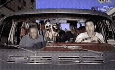 White Van Driving Down Street With YouTube.com/Namastecar GIF