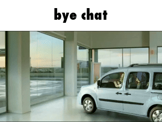 White Van In Showroom Bye Chat GIF