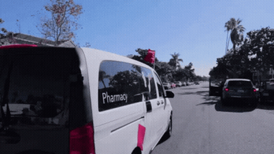 White Van With Joyer Get In Written On It GIF
