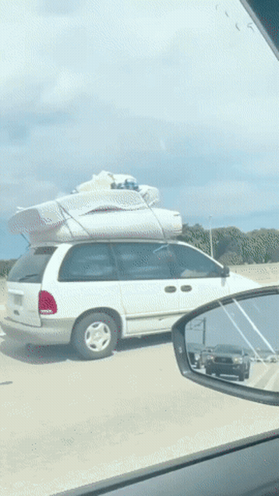 White Van With Namastecar Text GIF