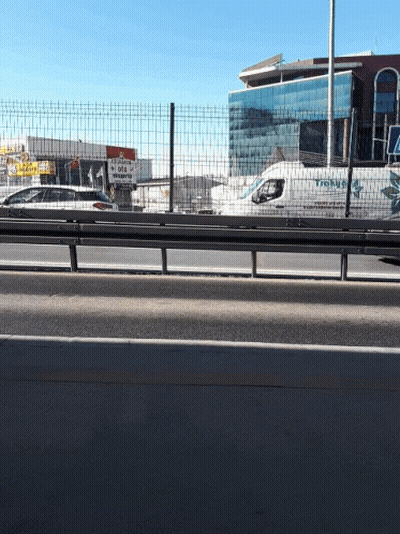White Van With Trebla On Side GIF