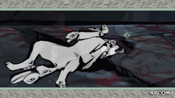 White Wolf Okami Amaterasu Belly Up  GIF