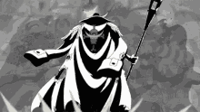 Whitebeard Pirate Captain Walking Smoke Fight GIF