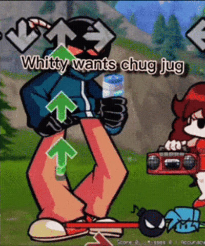 Whitty Wants Chug Jug Holding Water GIF
