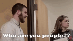 Who Are You People Lady With Bat GIF