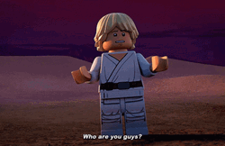 Who Are You People Lego Luke Star Wars GIF