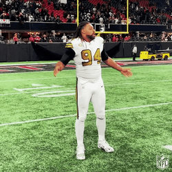 Who Dat Saints Player Dancing Alone GIF