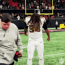 Who Dat Saints Player Flipping Hair GIF