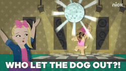Who Let The Dogs Out Disco Ball Dance Nick GIF