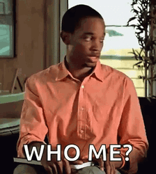 Who Me Black Guy GIF