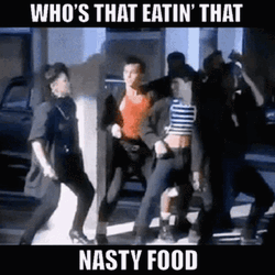 Who's That Eating Nasty Food GIF