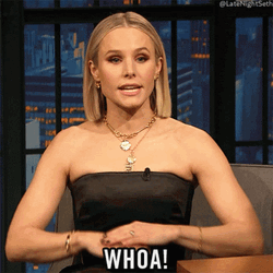 Whoa Kristen Bell Interview Chill Out GIF