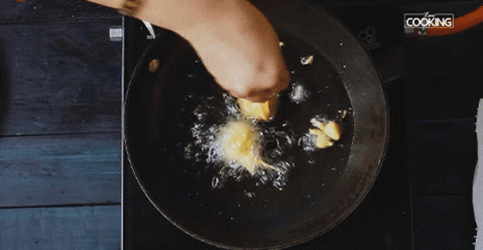Whole Potato Deep Fry GIF