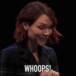 Whoops Gesture By Short Haired Girl GIF