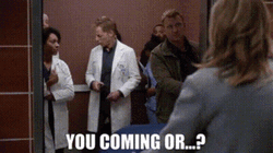 Whos Coming With Me Gwen Hunt Grey's Anatomy GIF