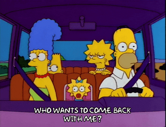 Whos Coming With Me Homer Simpson GIF
