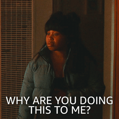 Why Are You Doing This To Me Written On Screen GIF