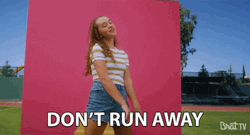 Why Are You Running Jillian Shea Singing GIF
