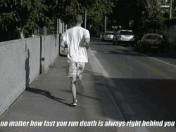 Why Are You Running On Street Black And White GIF